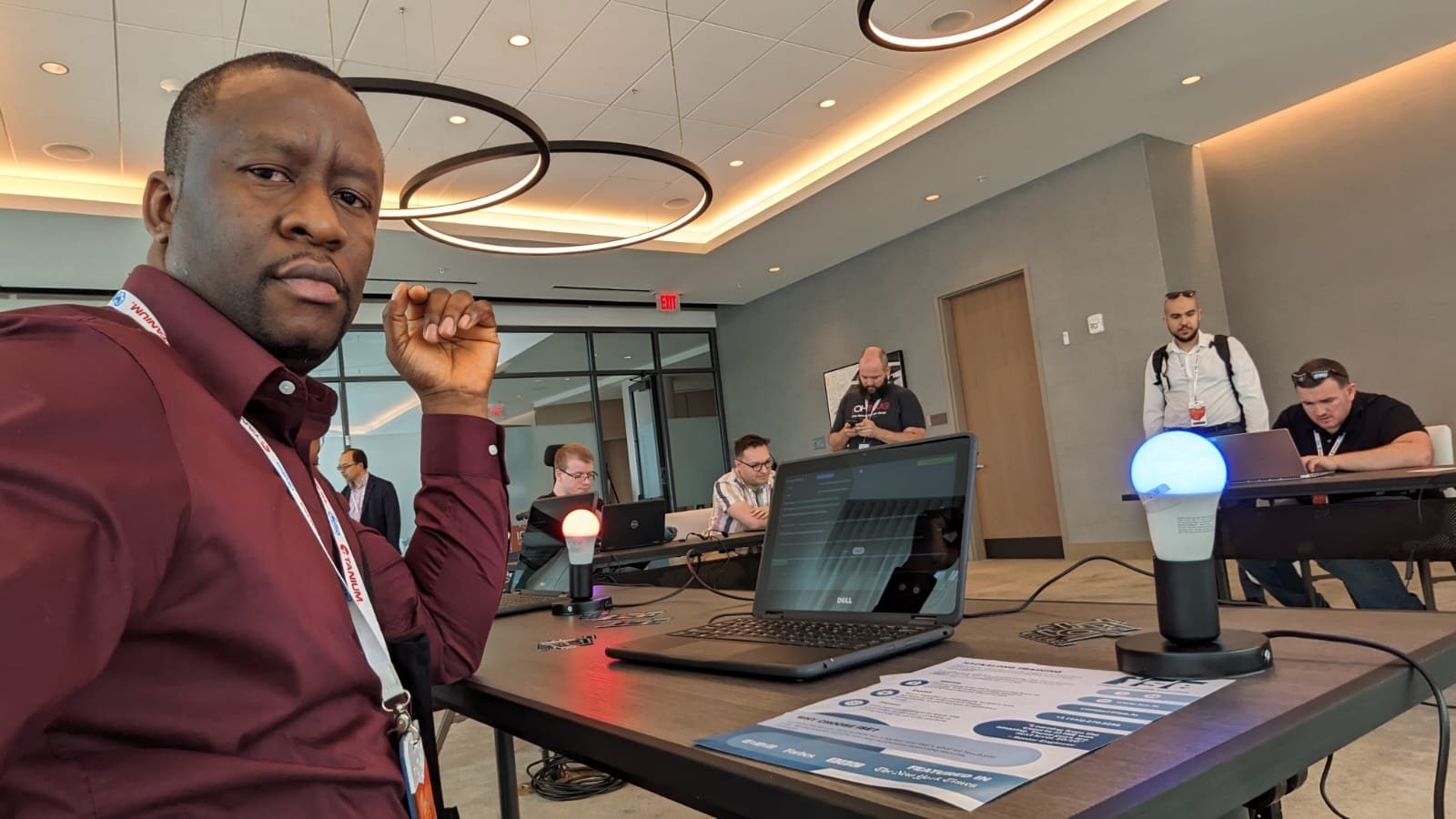 Akotarh Akoson at ISSA Ohio Conference 2025 — hacking a smart bulb