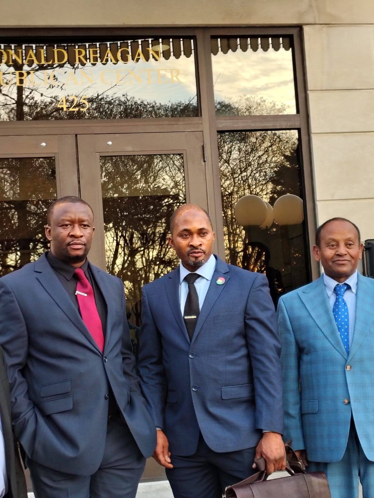 Akotarh Akoson at the Ronald Reagan Republican Center with colleagues